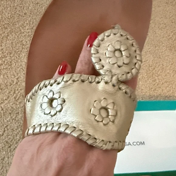 Jack Rogers Capri Metallic low wedge heel- Women's Sandals - Picture 9 of 9